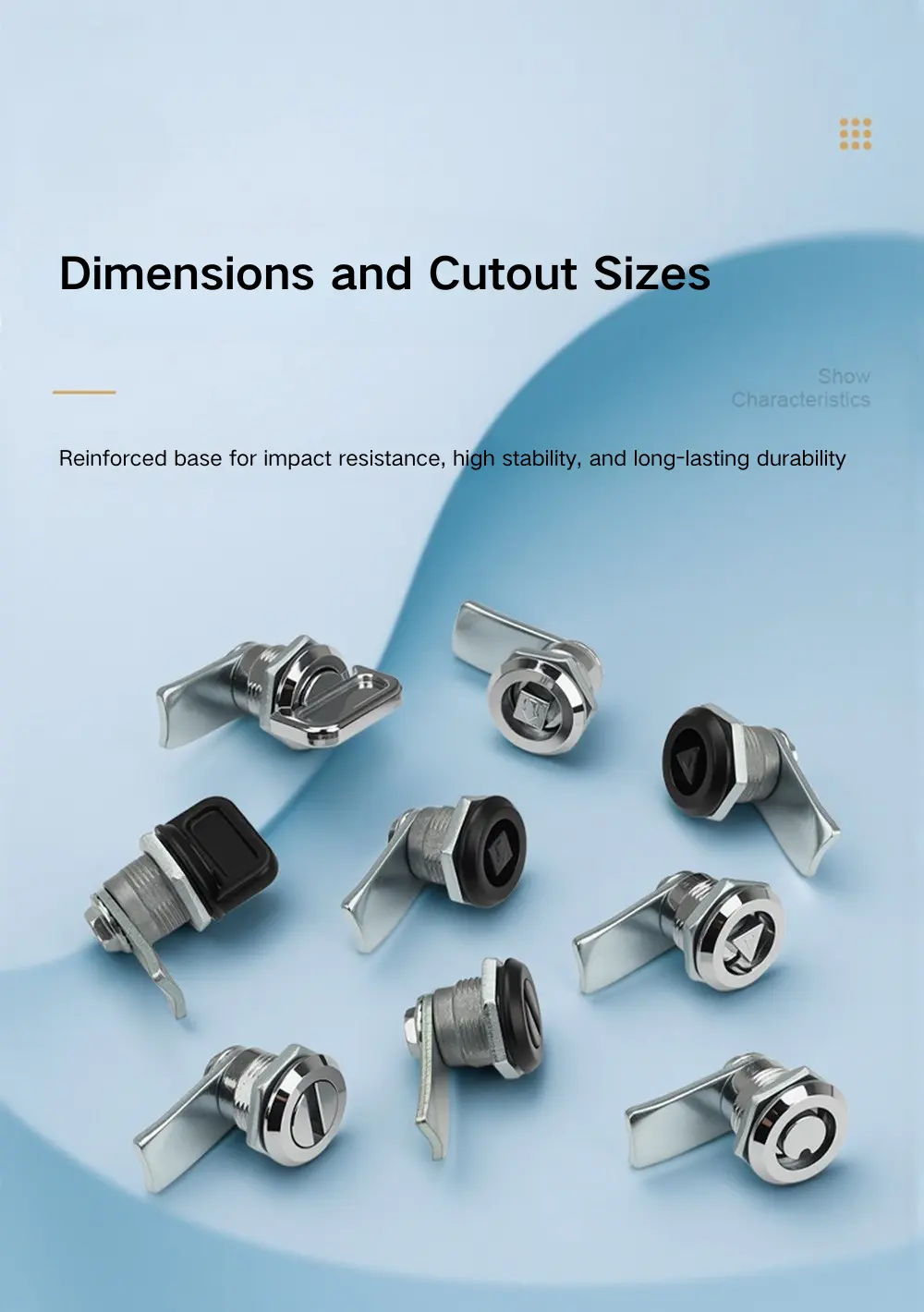 Cam Lock For Utility Enclosures